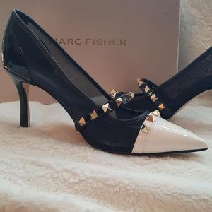 Marc Fisher - Black & White Heel - size 8